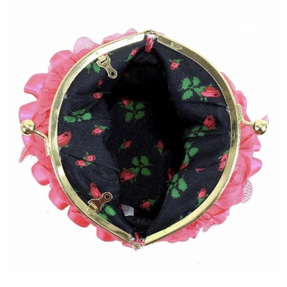 Betsey Johnson Pink And Leopard Print Kisslock Chain Strap Crossbody Bag NWOT - Picture 4 of 5